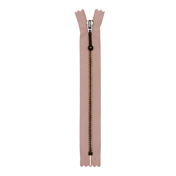 YKK Fast Lynlås Antik Messing 4 mm 28 cm